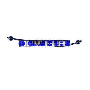 I Love Massachusetts Beaded Bracelet – Handcrafted & Adjustable