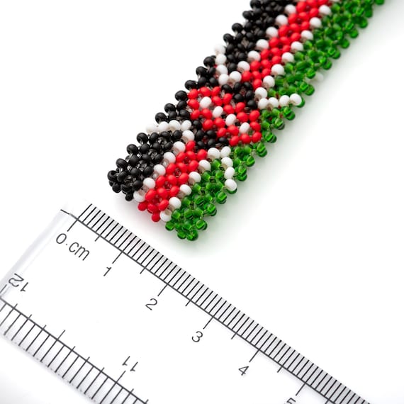Kenya Flag Beaded Bracelets - Handmade Kenyan Pride Accessories Non-Stretch