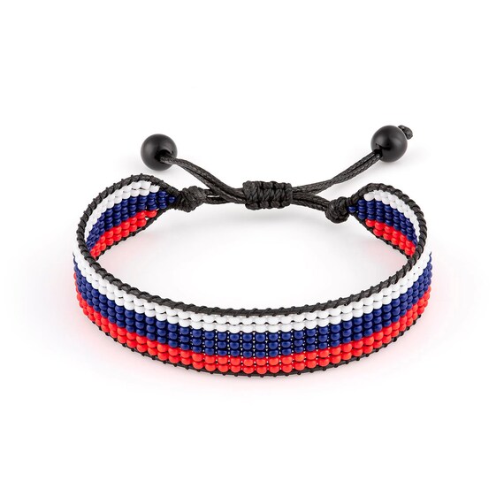 Russia Patriotic Friendship Bracelets - Adjustable Waterproof Handmade Pride Accessories