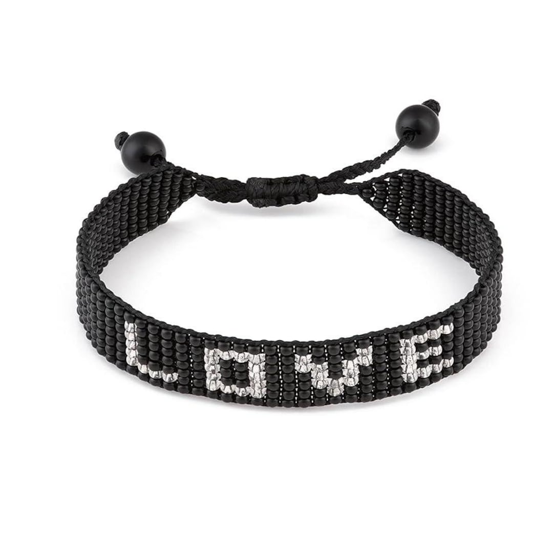SMALL STERLING INSPIRE LOVE 2MM BEAD BRACELET main image 0
