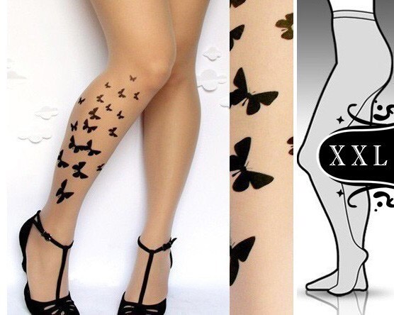 plus size tattoo tights