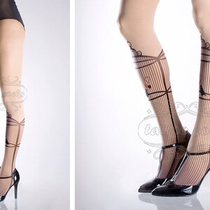 Tattoo Tights Bird Cage Nude Color One Size Full Length - Etsy