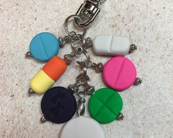 Pill Theme Purse Charm from Sweetful Crafts