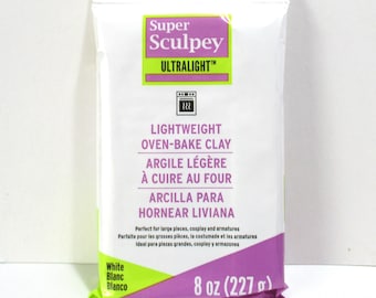 Sculpey ultra light white 8 ounce block polymer clay