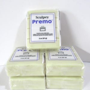 Arcilla polimérica en bloque Premo que brilla en la oscuridad, 57 gramos (2 onzas).