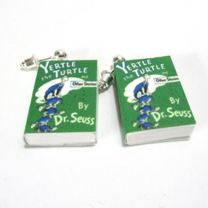 Miniatur-Buch Ohrringe Yertle die Schildkröte Dr. Seuss