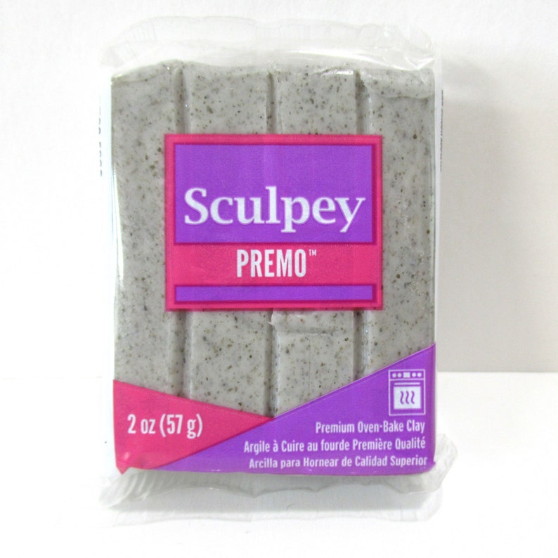 Premo gray granite 1 or 2 ounce block polymer clay 2 ounce