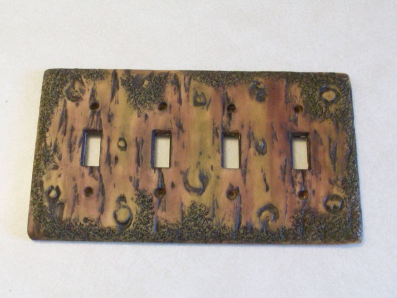 Bark of a tree light switch cover single, double or triple toggle image 7