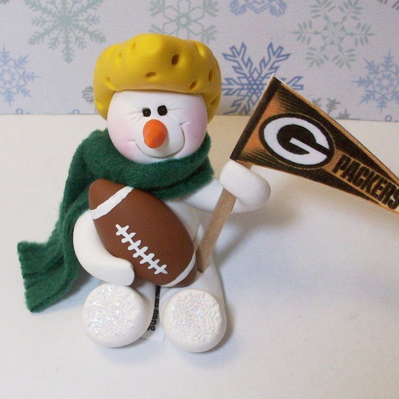 Cheese Head Packers Snowman Ornament Etsy