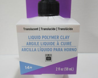 Sculpey translucent liquid clay 2 ounce bottle  colorless liquid polymer clay