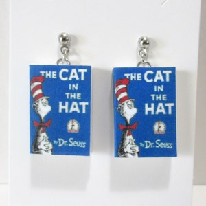 Miniaturbuch Ohrringe Die Katze mit dem Hut Dr. Seuss