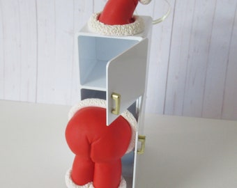 Santa in the refrigerator ornament or table top decoration