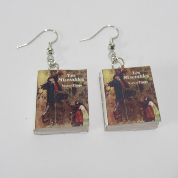 Les Miserables Miniature Book earrings or charm Victor Hugo