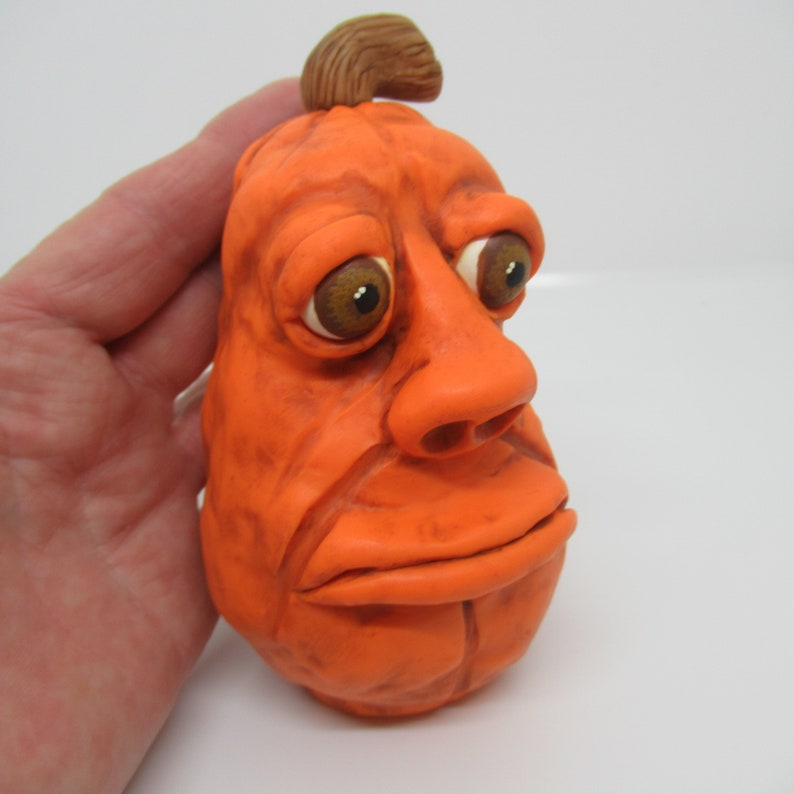 Grumpy the Pumpkin Table Top Decoration - Etsy