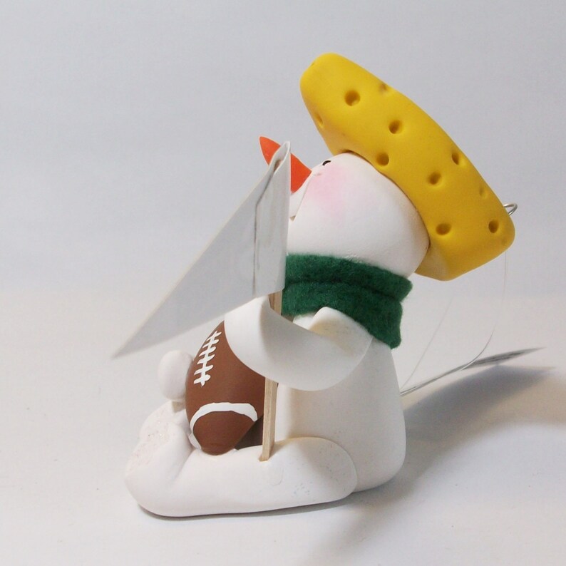 Cheese Head Packers Snowman Ornament Etsy