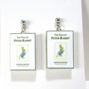 Miniature Book earrings  The Tale of Peter Rabbit