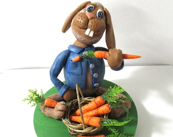For the love of carrots rabbit figurine