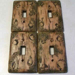 Bark of a tree light switch cover single, double or triple toggle image 3