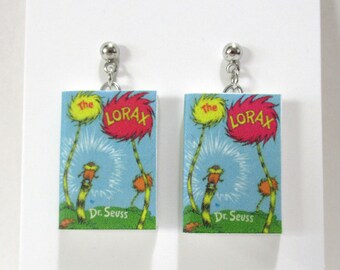 Miniature Book earrings  The Lorax