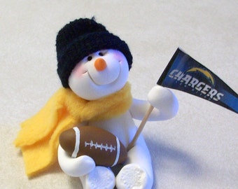 San Diego Chargers: snowman ornament