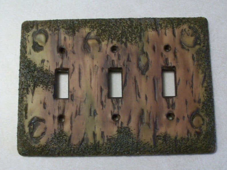 Bark of a tree light switch cover single, double or triple toggle image 6