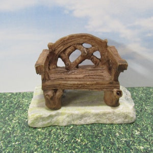 Miniature wood look bench