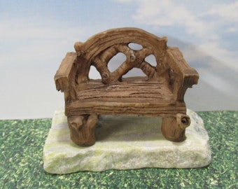 Miniature wood look bench