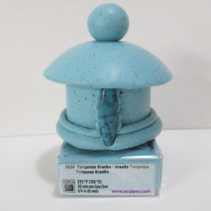 Premo turquoise granite 2 ounce block polymer clay image 2