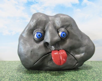 Bubba the rock person handmade garden decoration