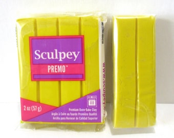 Premo Cadmium yellow 1 or 2 ounce block polymer clay