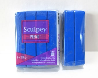 Premo cobalt blue 1 or 2 ounce block polymer clay