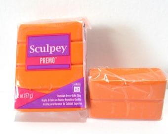 Orange Premo 1 or 2 ounce block polymer clay