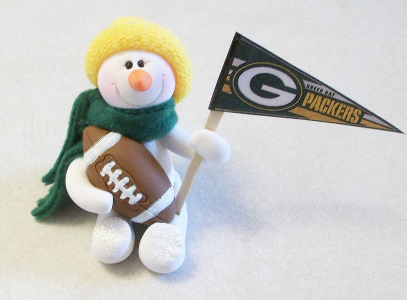 Cheese Head Packers Snowman Ornament Etsy