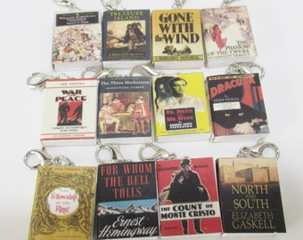 Miniature Book charms choose your favorite book title