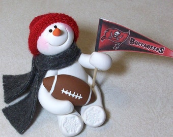 Tampa Bay Buccaneers snowman ornament