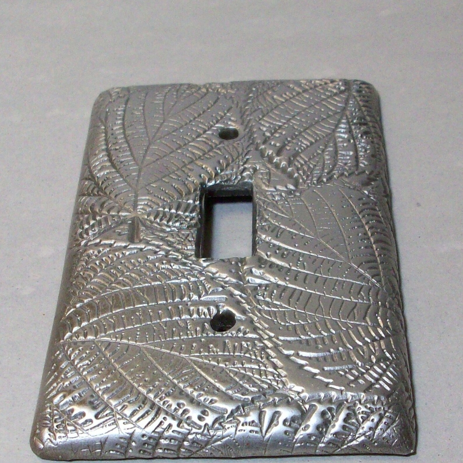 Silver Leaves Single Toggle Light Switch Cover Etsy