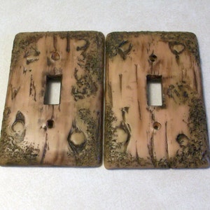 Bark of a tree light switch cover single, double or triple toggle image 2