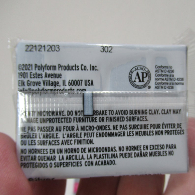 Silver Premo 2 ounce block polymer clay image 2