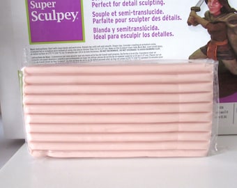 Super Sculpey beige 1 pound block semi colorless polymer clay