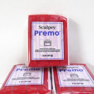 Premo Pomegranate Red 2 ounce block polymer clay
