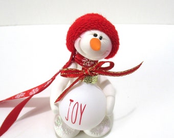 Joy Snowman ornament