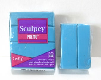 Premo turquoise blue 1 or 2 ounce block polymer clay