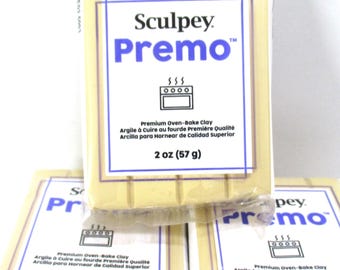 Bloque de arcilla polimérica Premo Ecru de 2 onzas