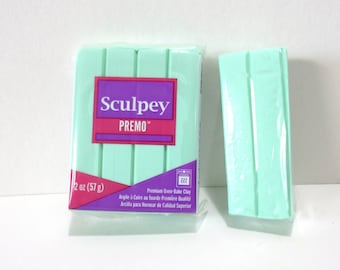 Premo Mint Green 1 or 2 ounce block polymer clay