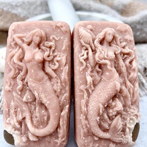 Peachy Keen Hidden Sea Glass Sea Salt Soap, Gift for Beach Lover, Fruity Soap, Peach Soap