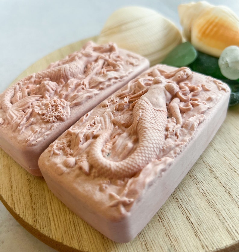 Watermelon Hidden Sea Glass Sea Salt Soap, Gift for Beach Lover, Fruity Soap, Summer Soap image 3