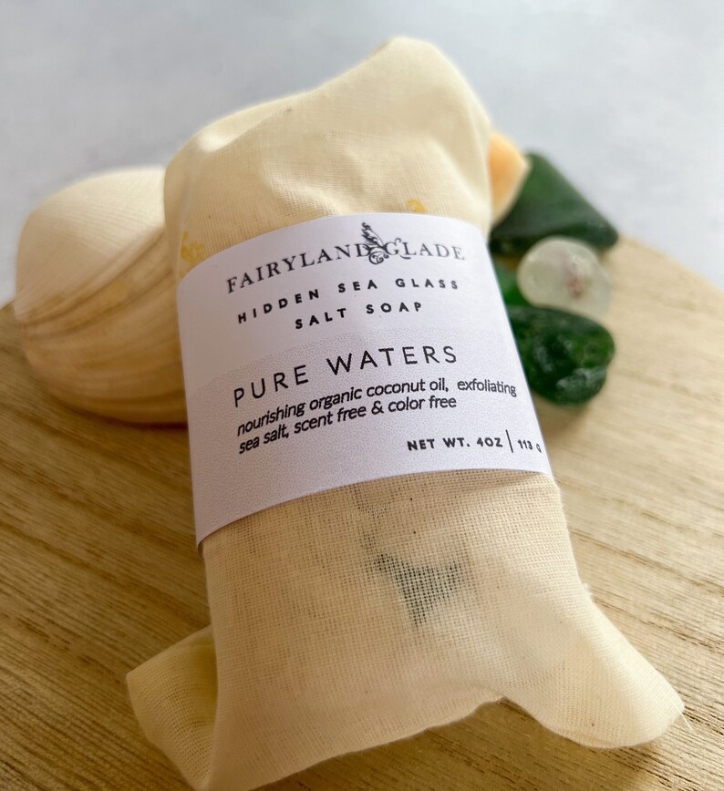 Pure Waters Hidden Sea Glass Sea Salt Soap, Gift for Beach Lover image 7