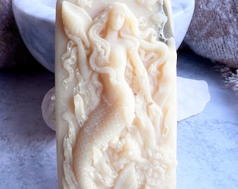 Orange Blossom Soap, Hidden Sea Glass Soap, Sea Salt Soap, Mermaid Soap, Salt Brine Soap, Gift for Beach Lover, Bergamot Soap, Beach Gift