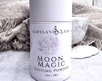 Moon Magic Body Powder, Moon Dusting Powder, Deodorant Powder, Dry Shampoo Powder, Stay Dry Powder, Travel Powder, Natural Powder, 1 oz