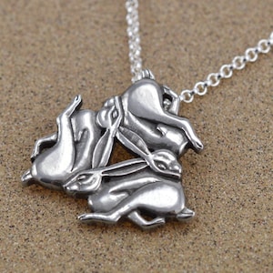 Chasing Hares Pendant - Three Hares - Tinner's Rabbits - Lost Wax Cast